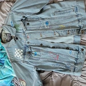 Graphic design denim jacket